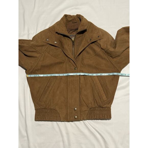 Wilson's Leather Adventure Bound Vintage 80s Bomber Jacket XS Brown Suede EUC - Picture 7 of 14